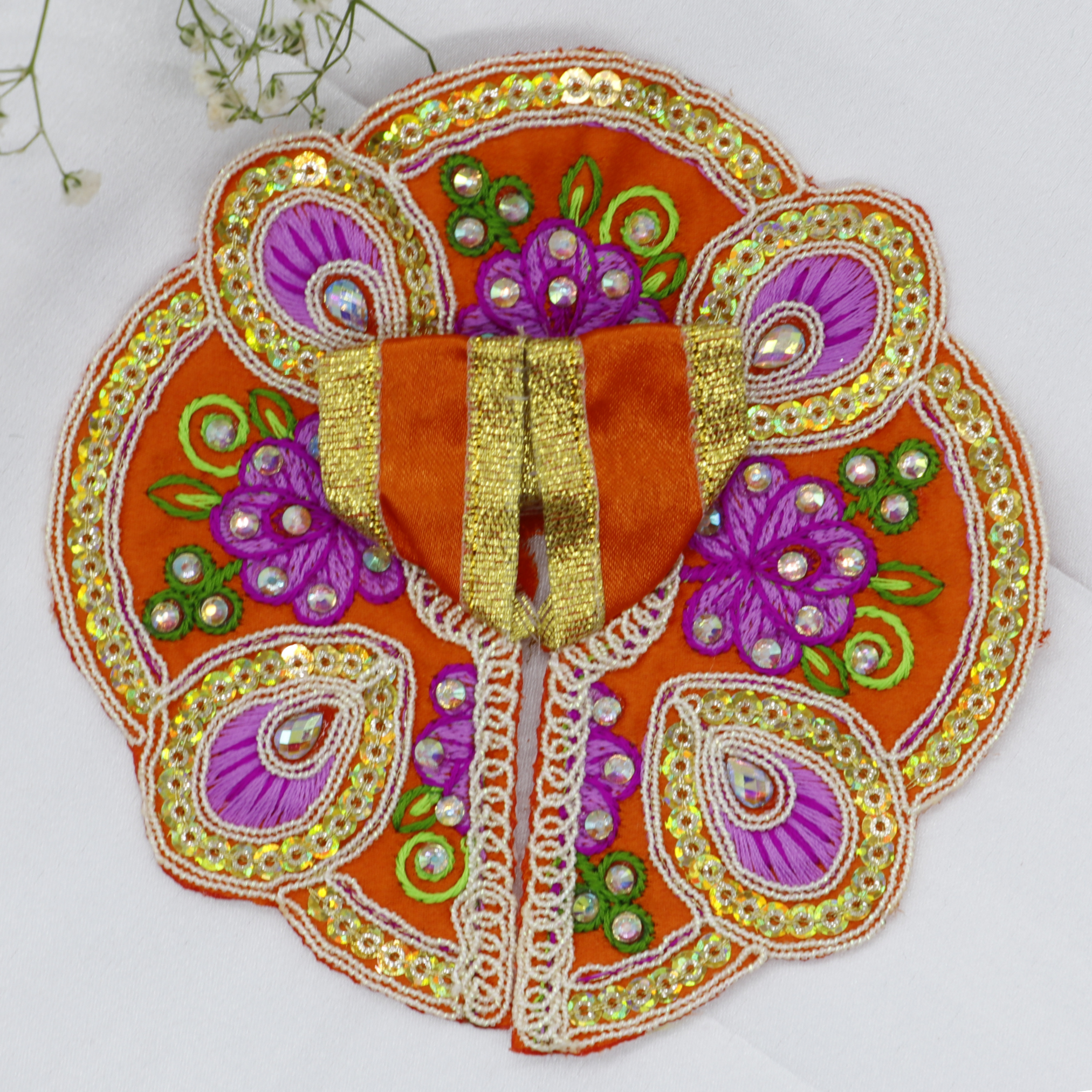 Mayur Rangat Embroidery Laddu Gopal Dress
