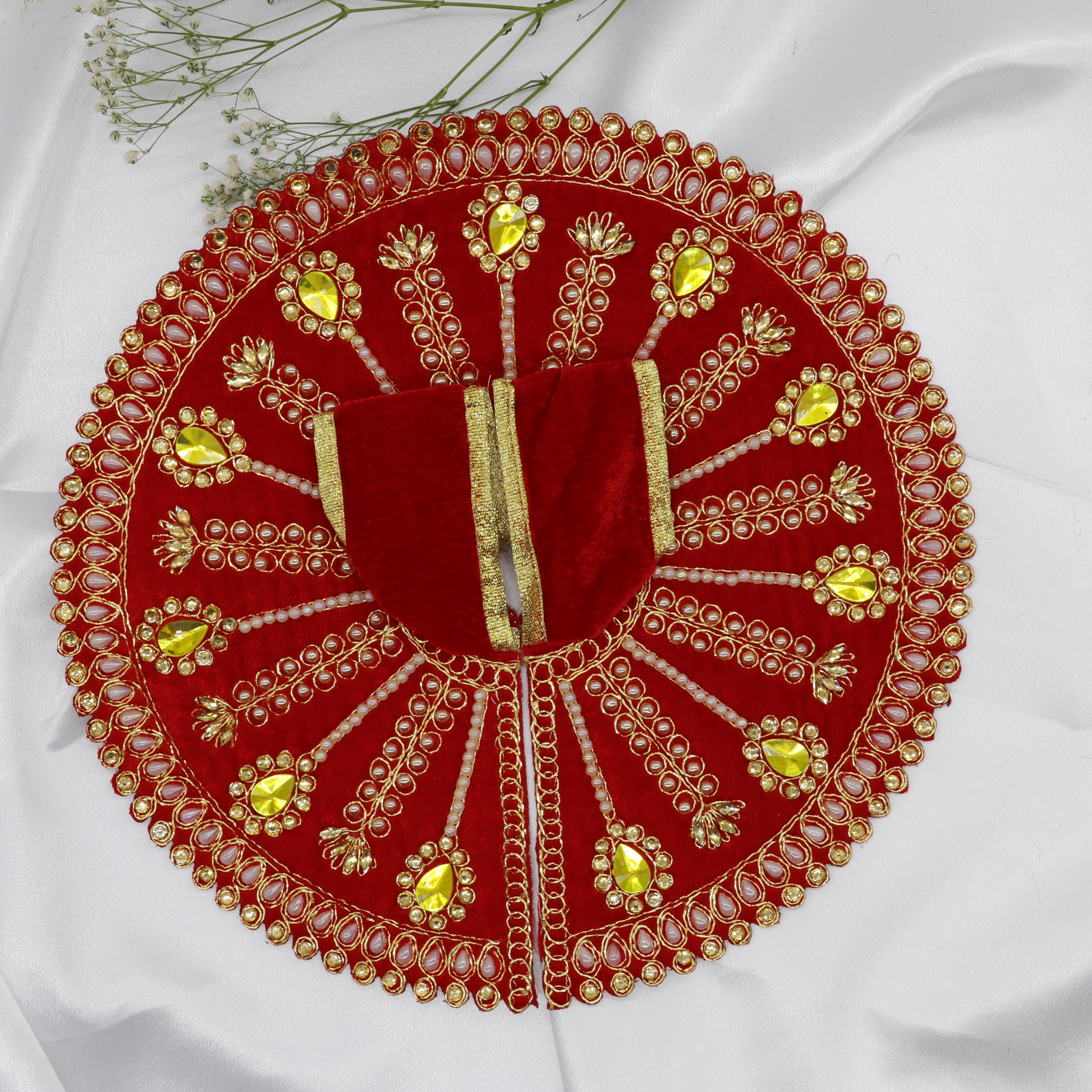 Jhalar Chakra Diamond Work Laddu Gopal Dress
