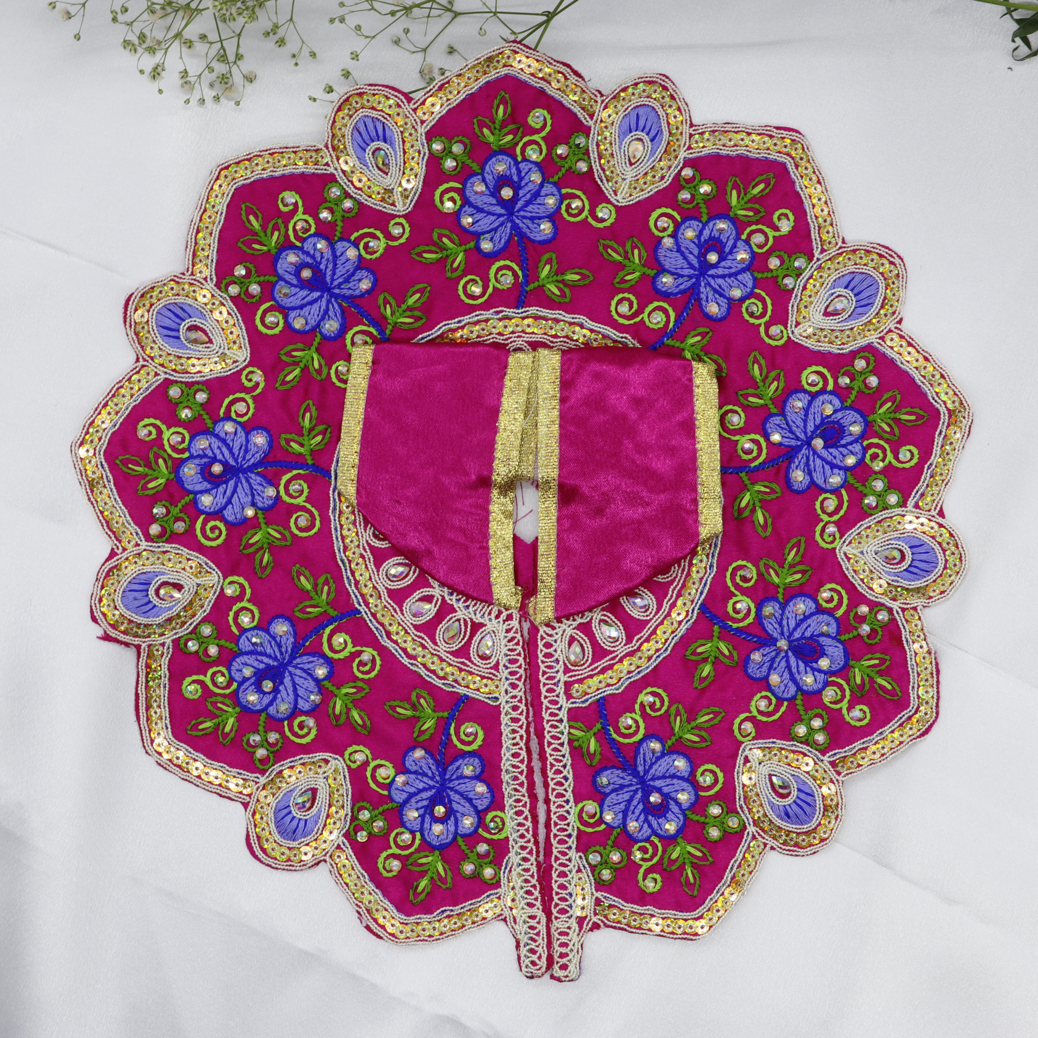 Mayur Rangat Embroidery Laddu Gopal Dress