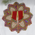 Moti Mandal Design Net Fabric Laddu Gopal Dress