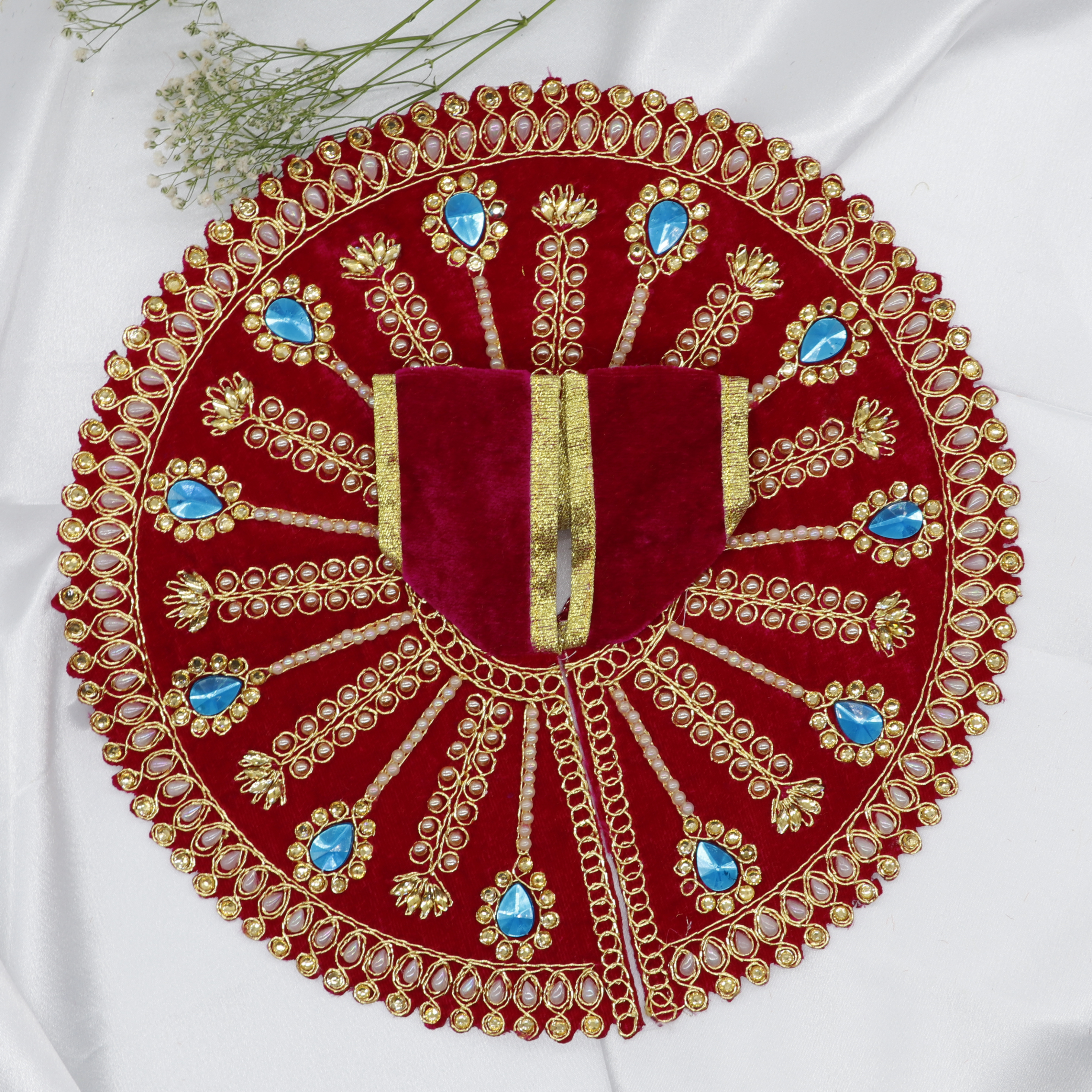Jhalar Chakra Diamond Work Laddu Gopal Dress