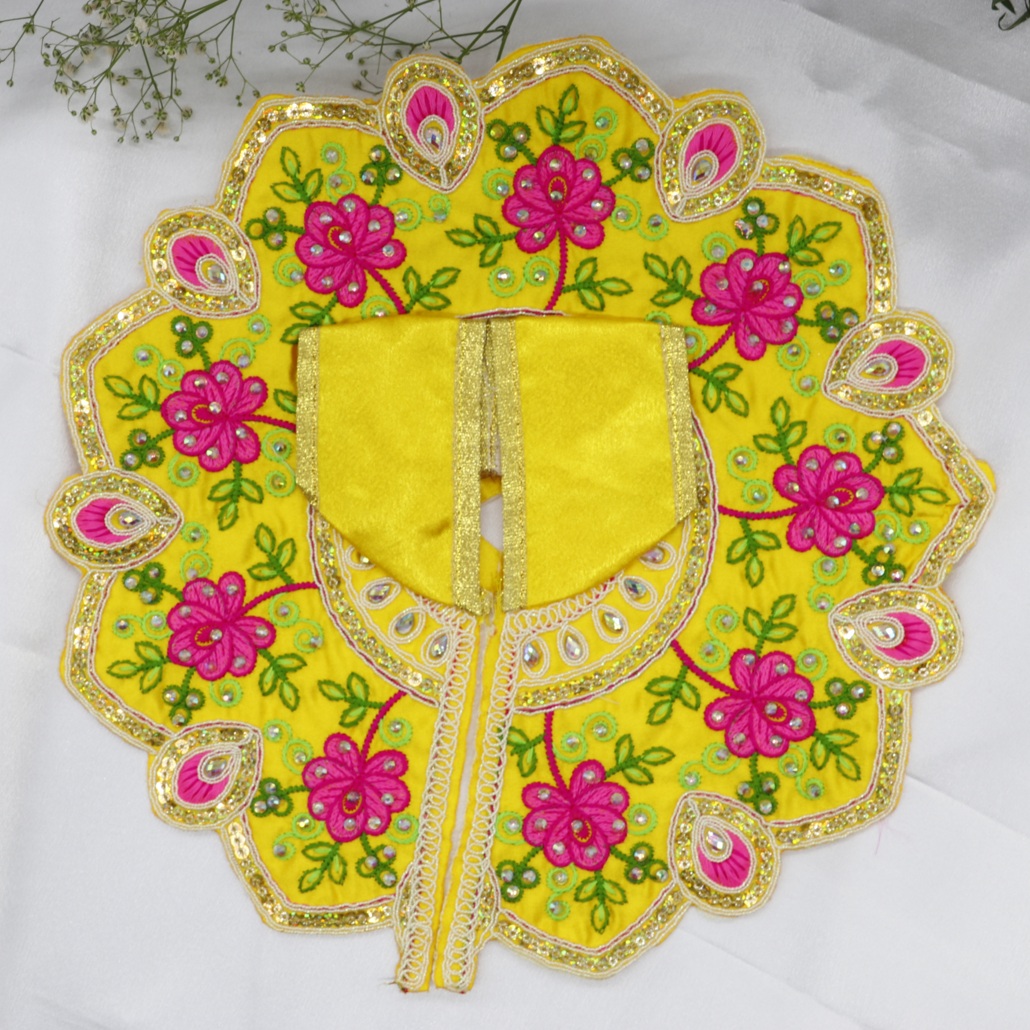 Mayur Rangat Embroidery Laddu Gopal Dress