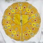 હીરા મોતી વેલ્વેટ બેઝ લાડુ ગોપાલ ડ્રેસ