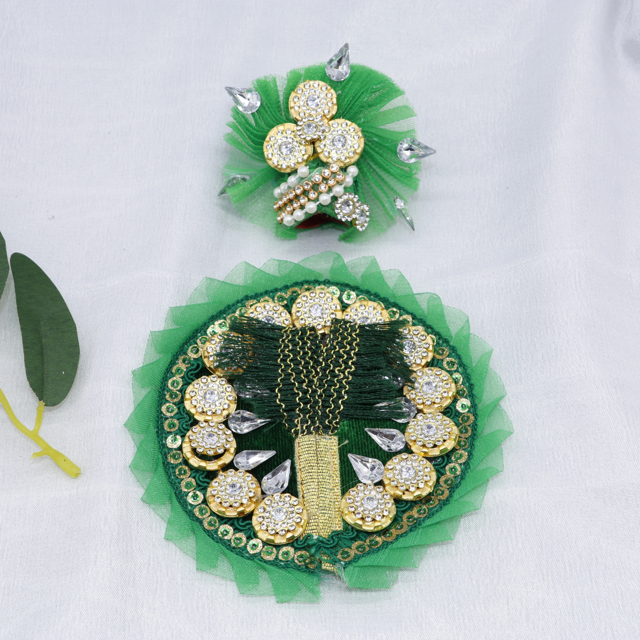 Stone Work Laddu Gopal Dress With Mukut