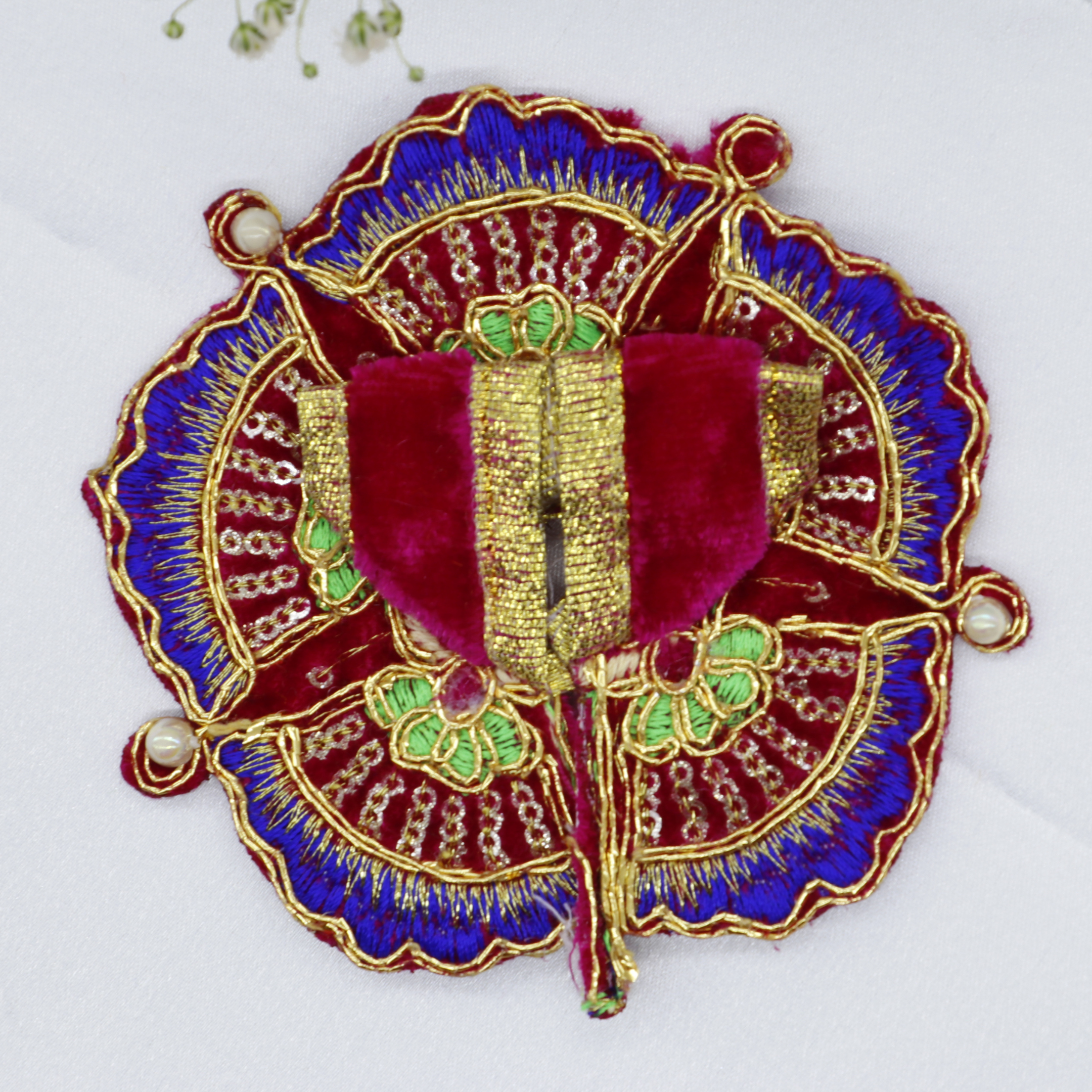 Phool Patti Zari Work Laddu Gopal Dress