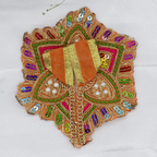 Moti Mandal Design Net Fabric Laddu Gopal Dress