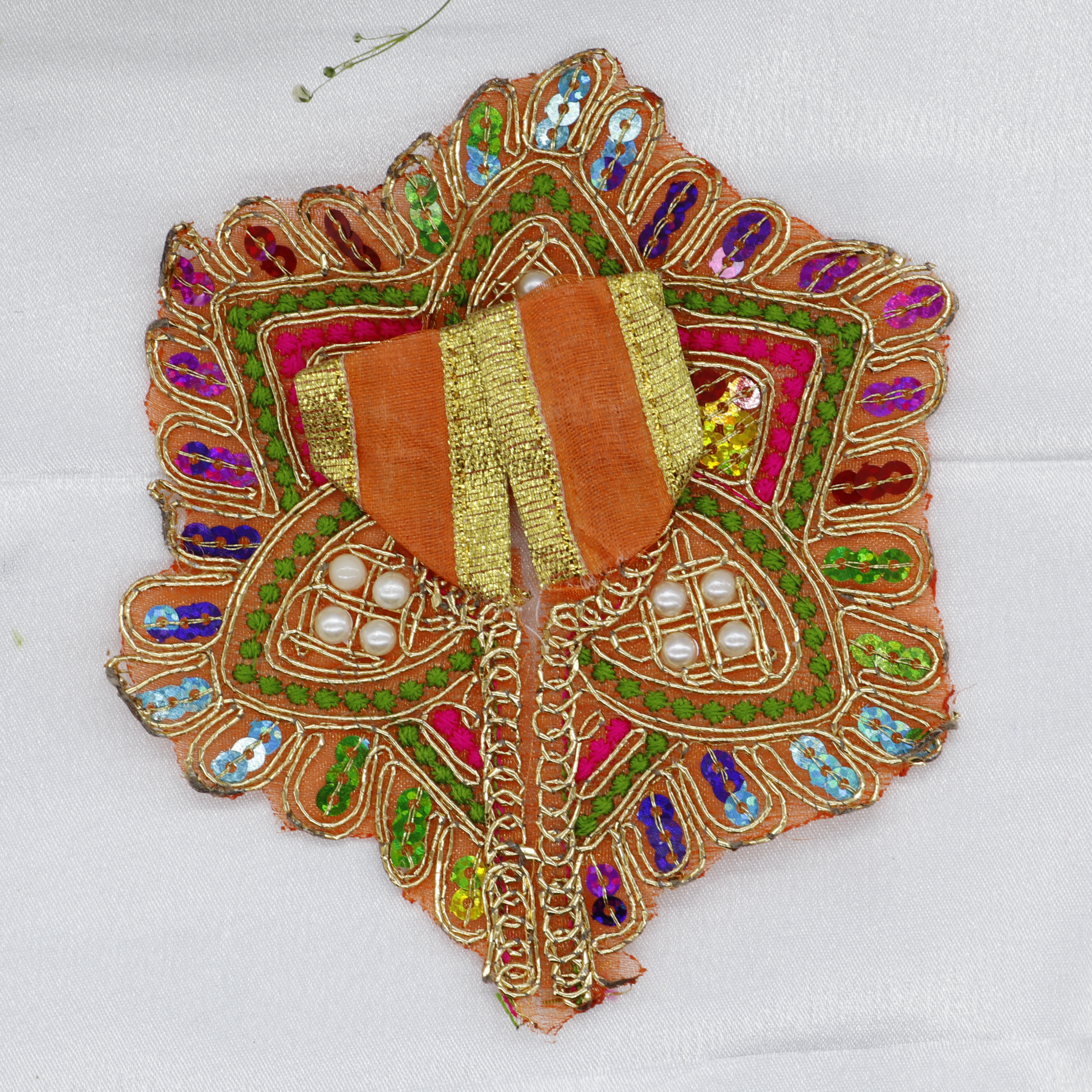 Moti Mandal Design Net Fabric Laddu Gopal Dress