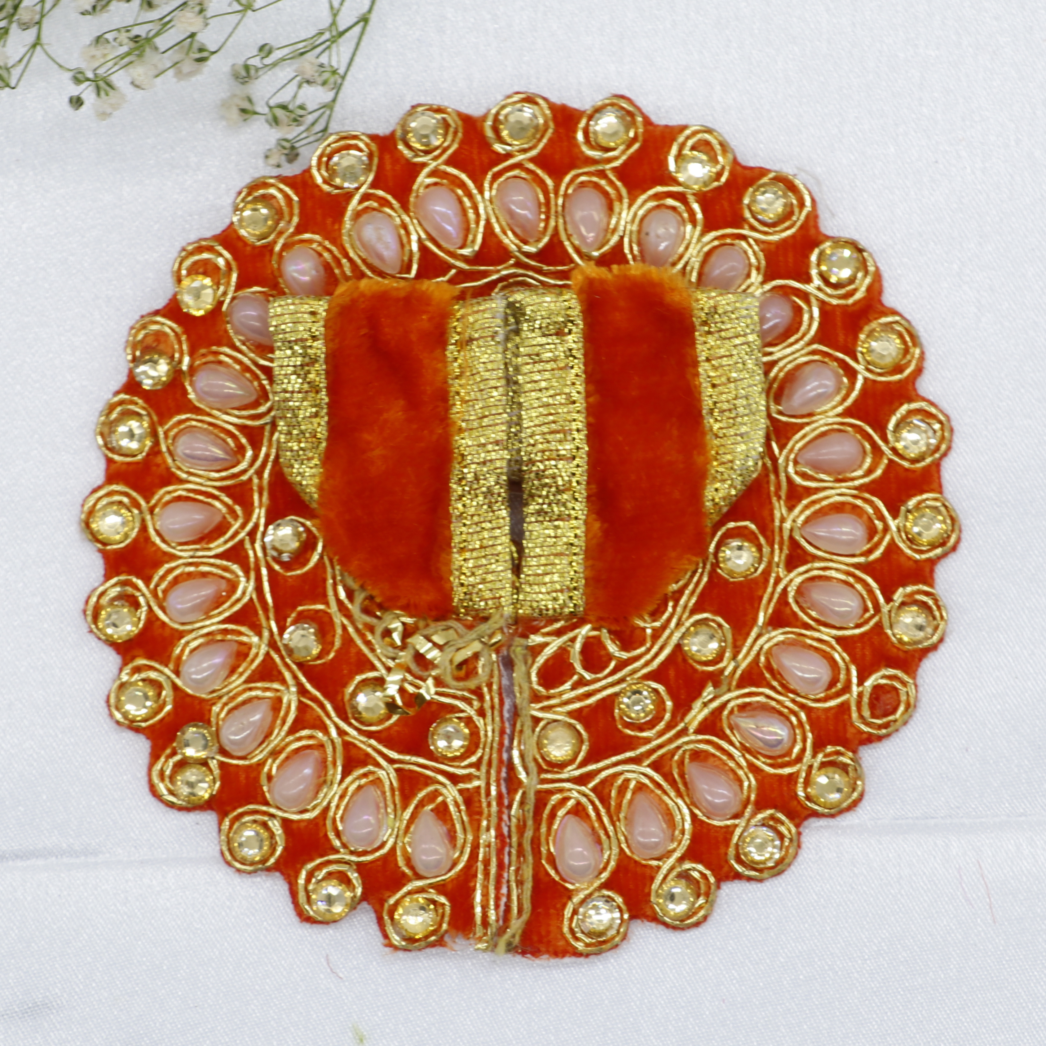 Jhalar Chakra Diamond Work Laddu Gopal Dress