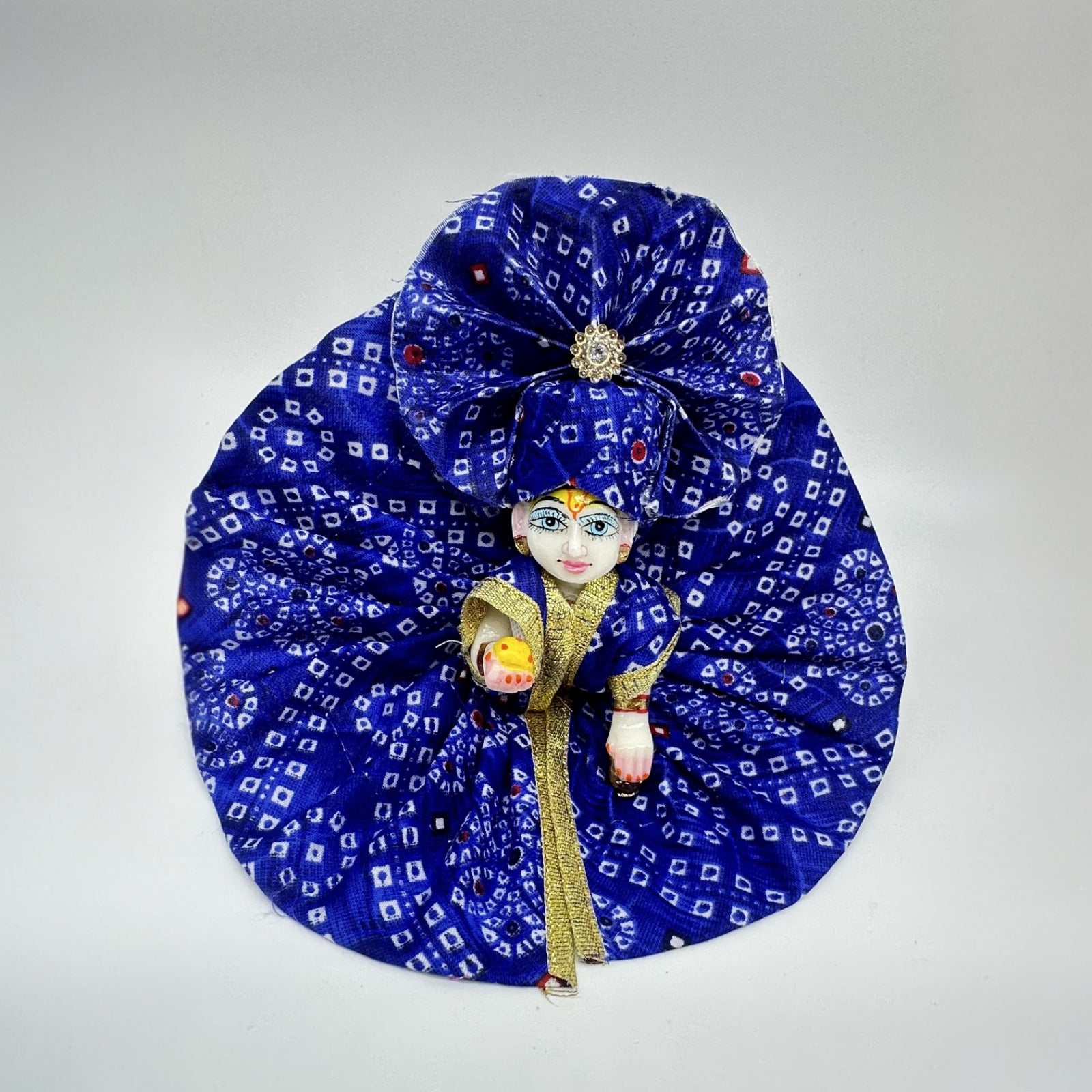 Cotton Radha Shyam Poshak Dress With Mukut