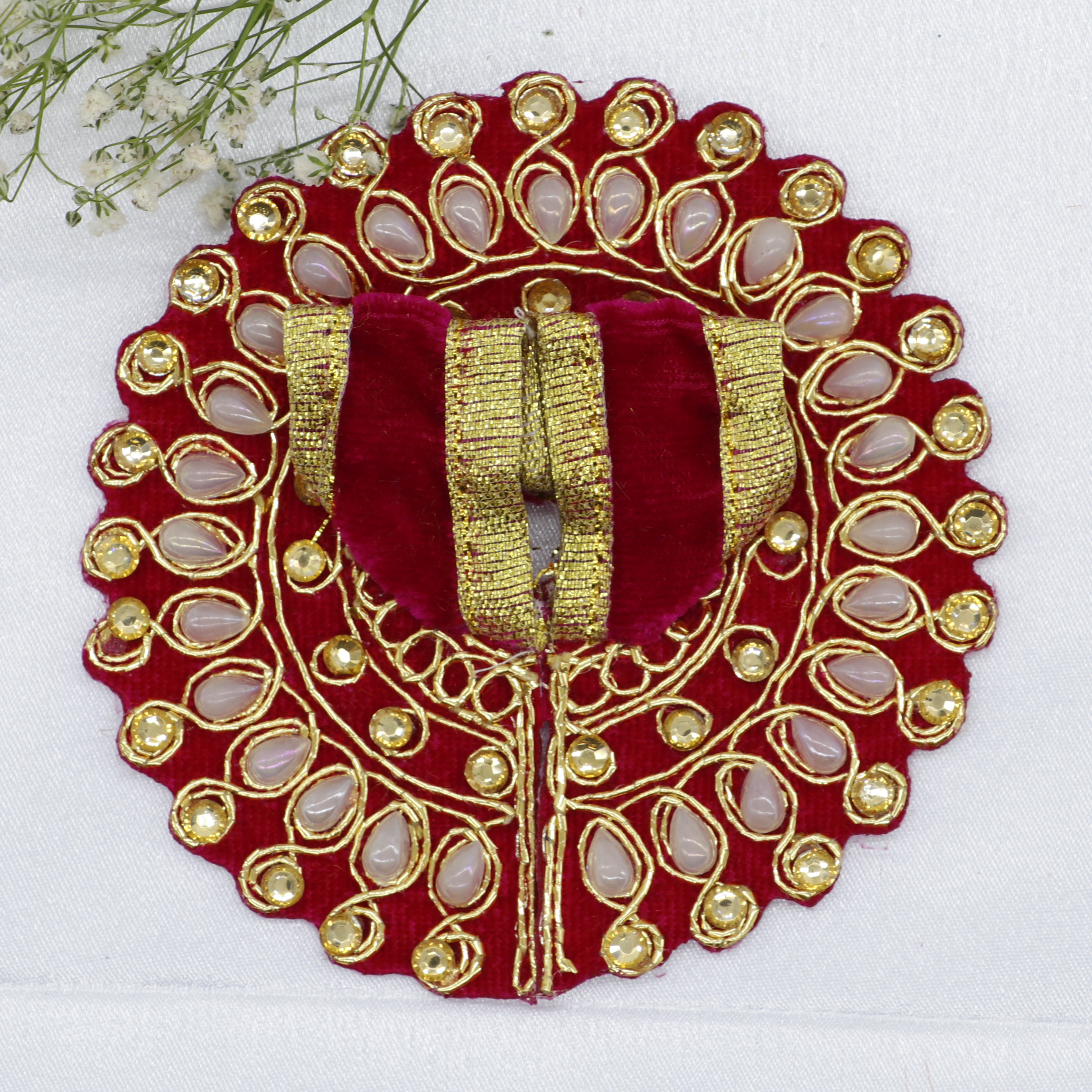 Jhalar Chakra Diamond Work Laddu Gopal Dress