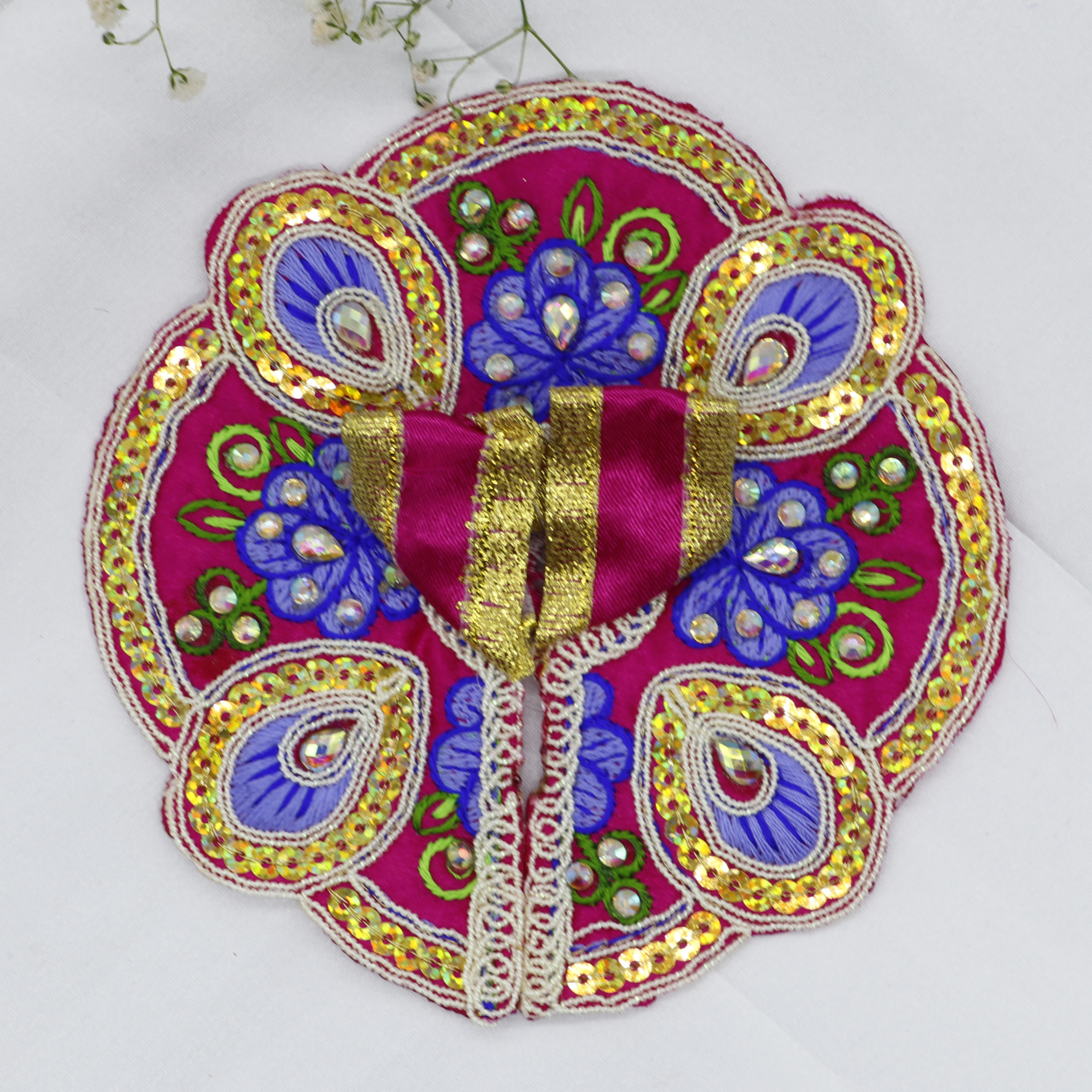 Mayur Rangat Embroidery Laddu Gopal Dress