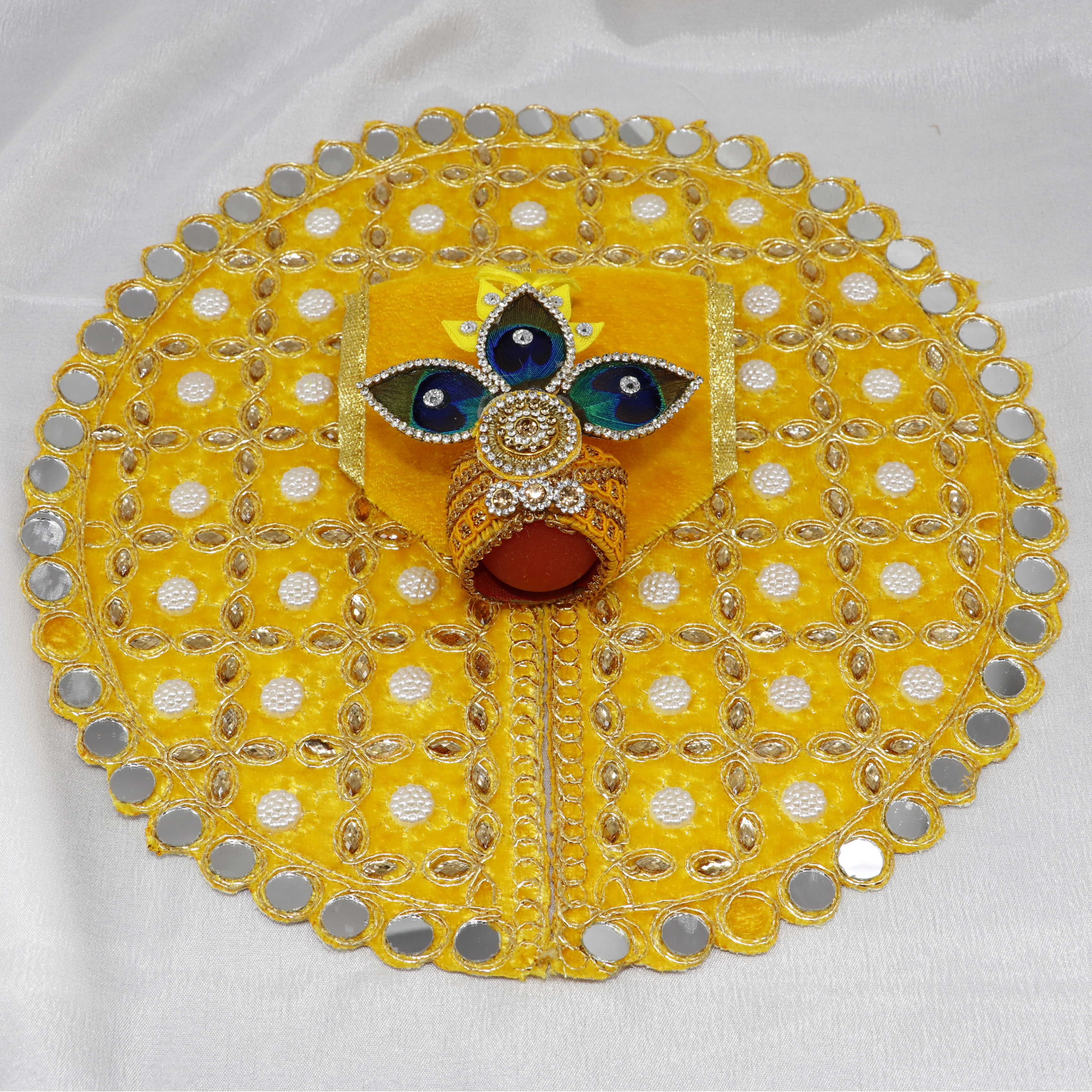 Makhamali Moti Laddu Gopal Dress With Mukut