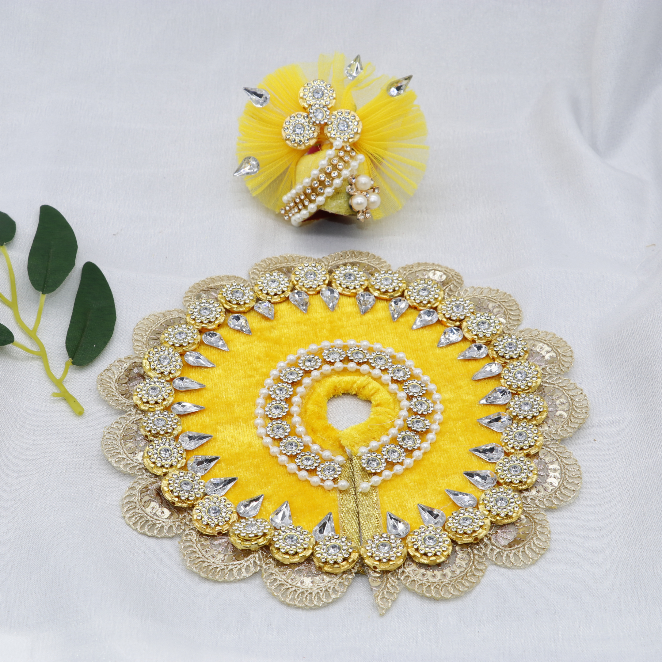 Stone Work Laddu Gopal Dress With Mukut