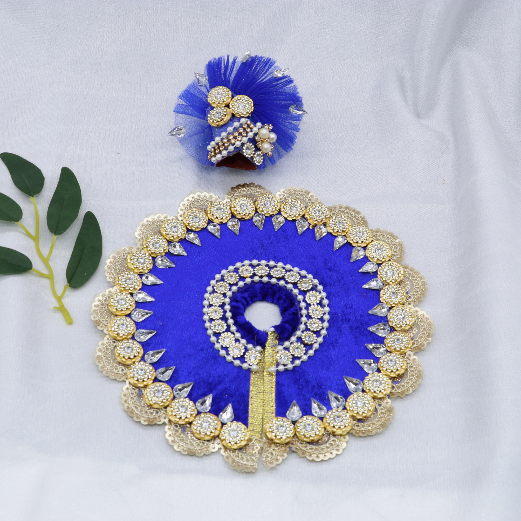 Stone Work Laddu Gopal Dress With Mukut