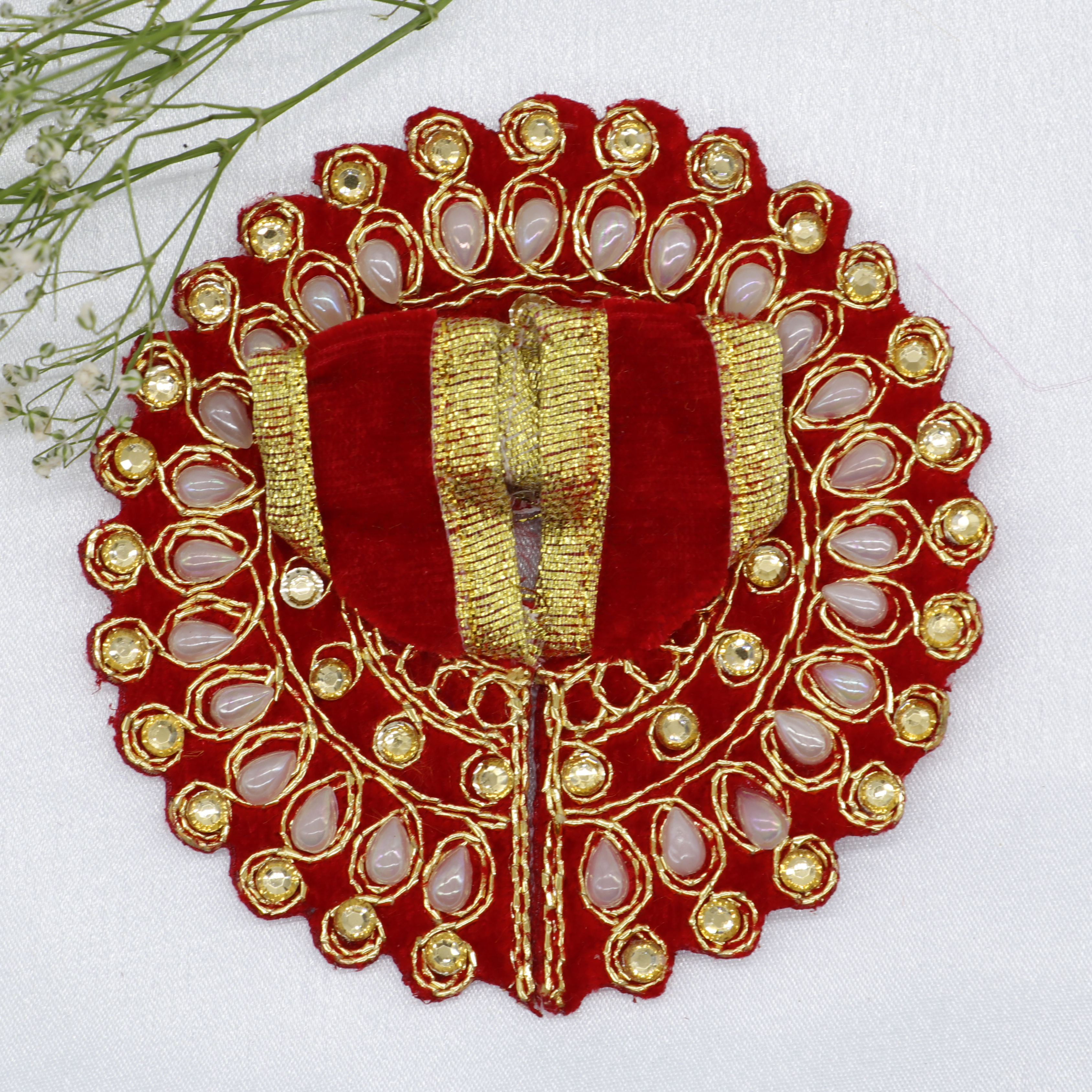 Jhalar Chakra Diamond Work Laddu Gopal Dress