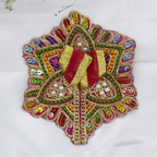 Moti Mandal Design Net Fabric Laddu Gopal Dress