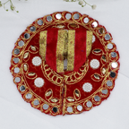 Makhmali Moti Mirror Work Laddu Gopal Dress