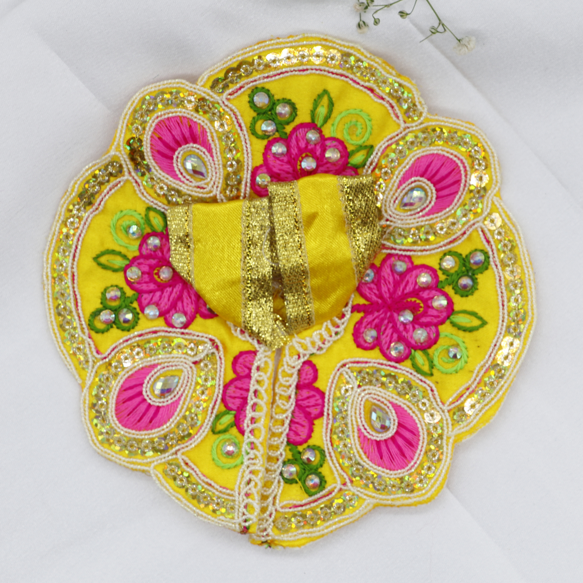 Mayur Rangat Embroidery Laddu Gopal Dress
