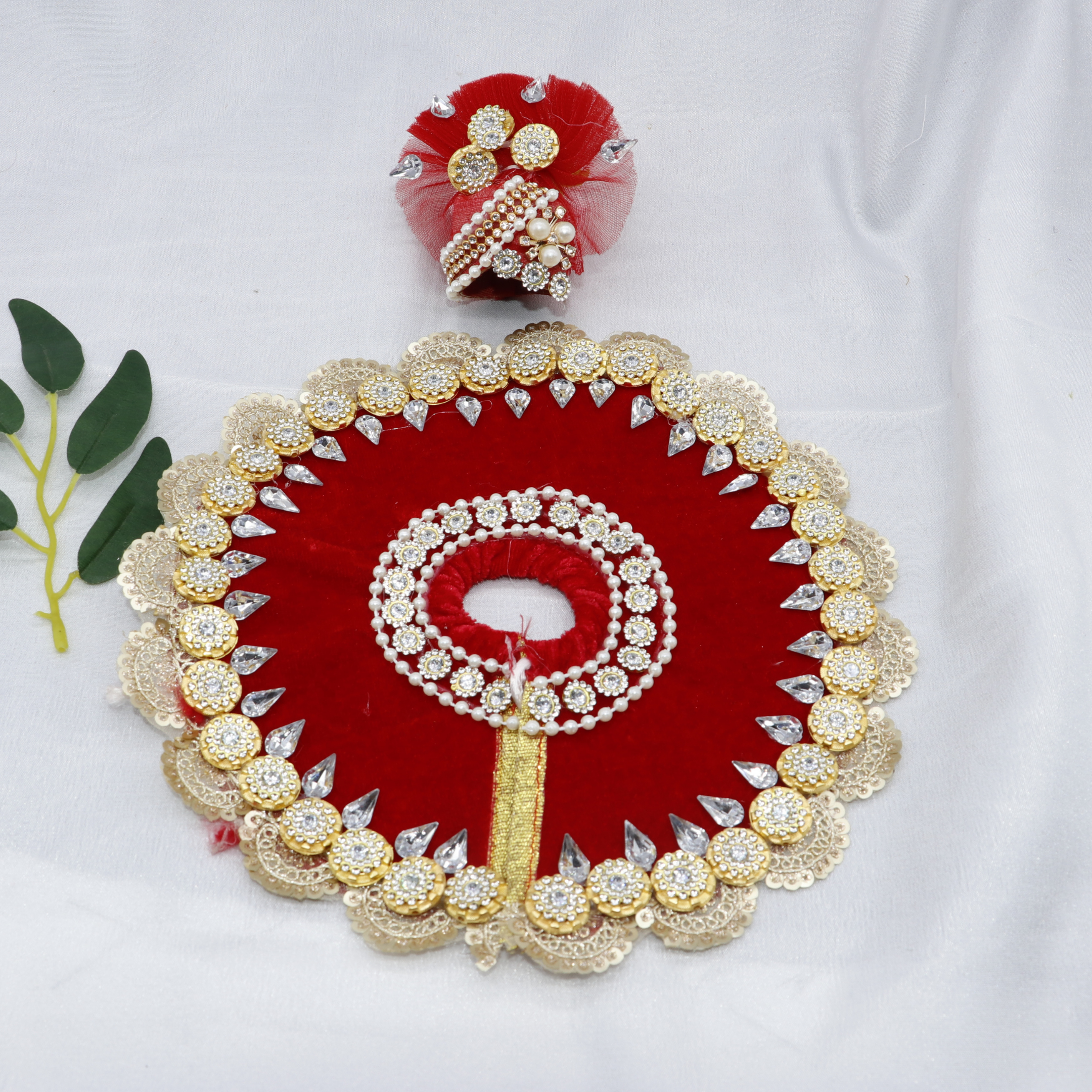 Stone Work Laddu Gopal Dress With Mukut
