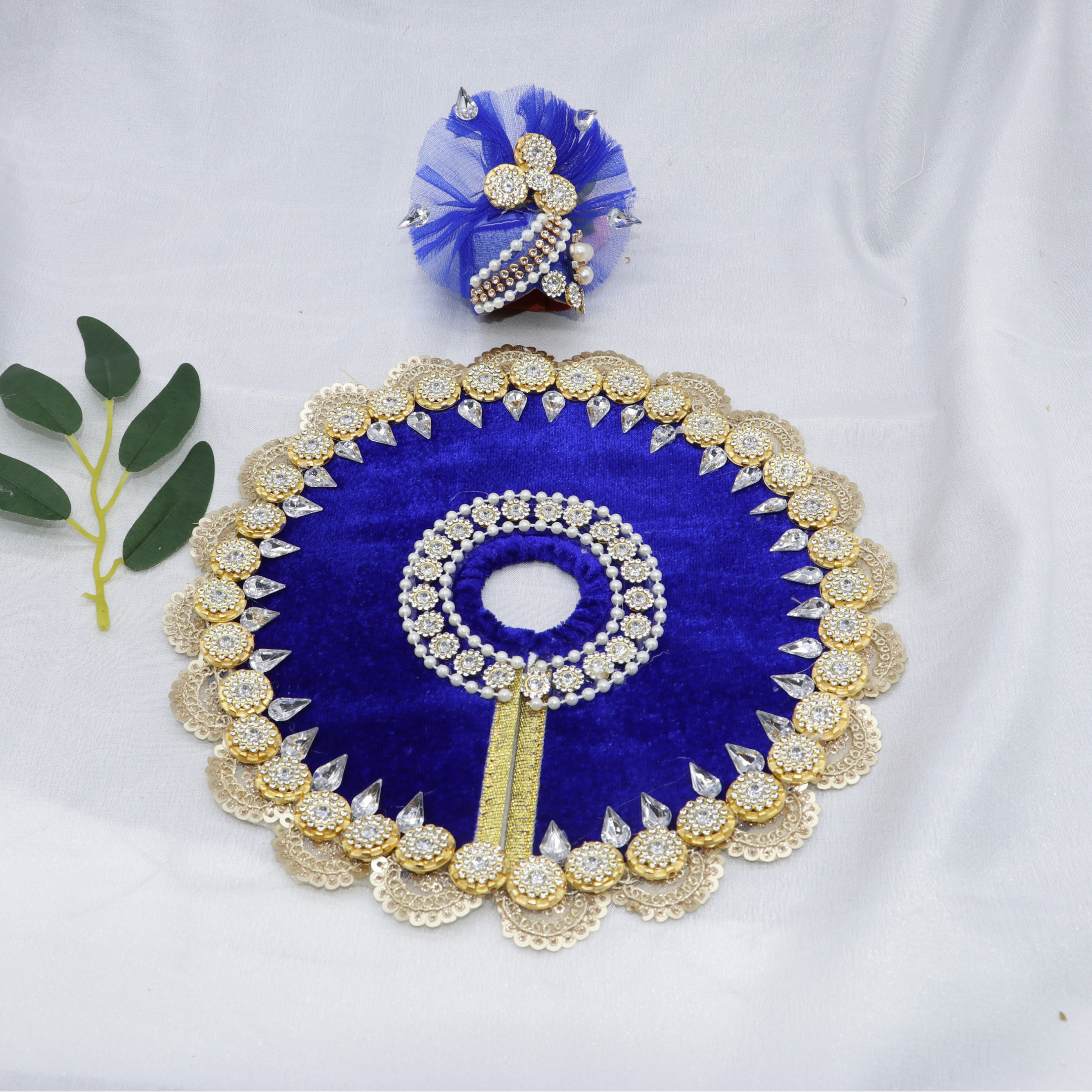 Stone Work Laddu Gopal Dress With Mukut