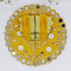 Makhmali Moti Mirror Work Laddu Gopal Dress