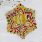 Moti Mandal Design Net Fabric Laddu Gopal Dress