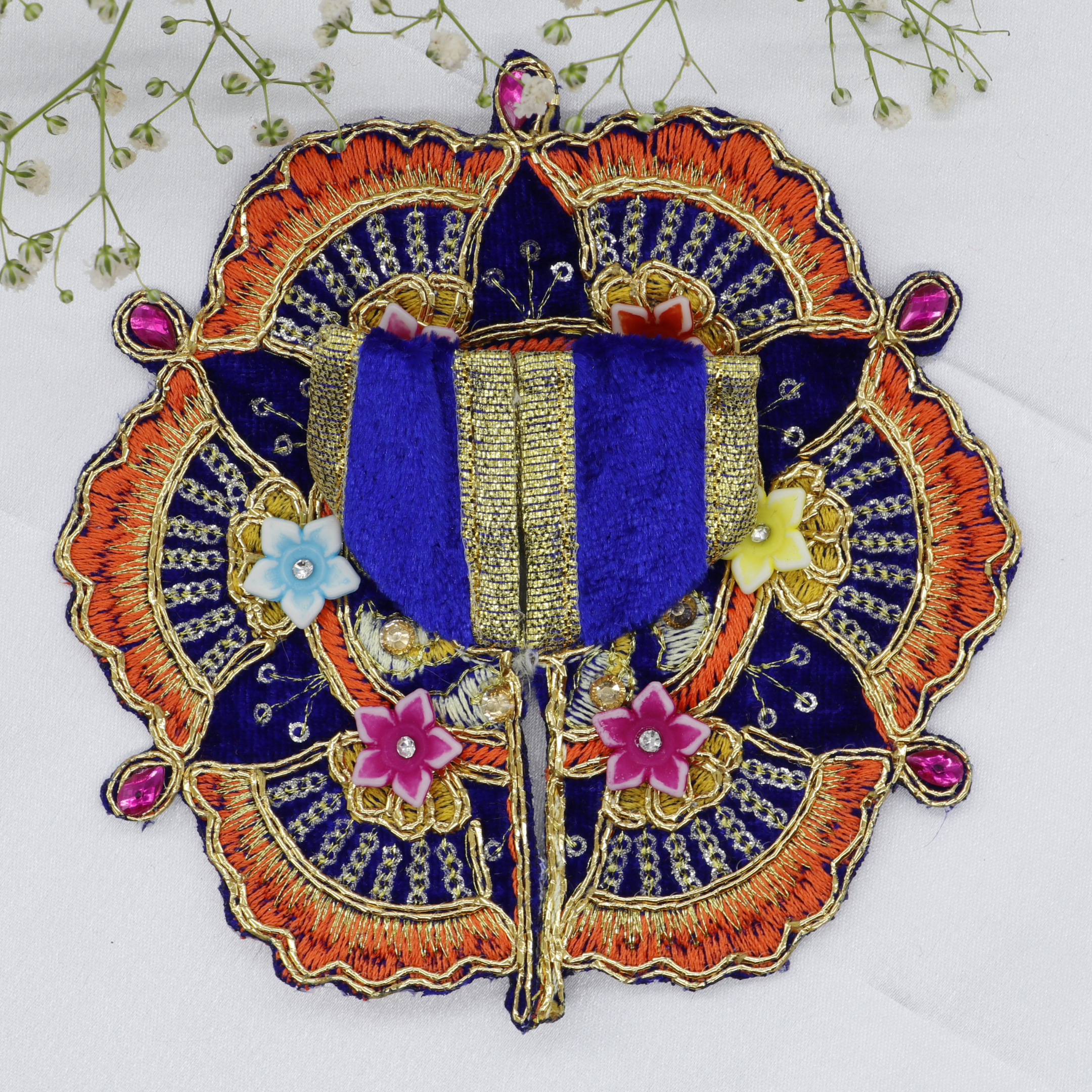 Phool Patti Zari Work Laddu Gopal Dress