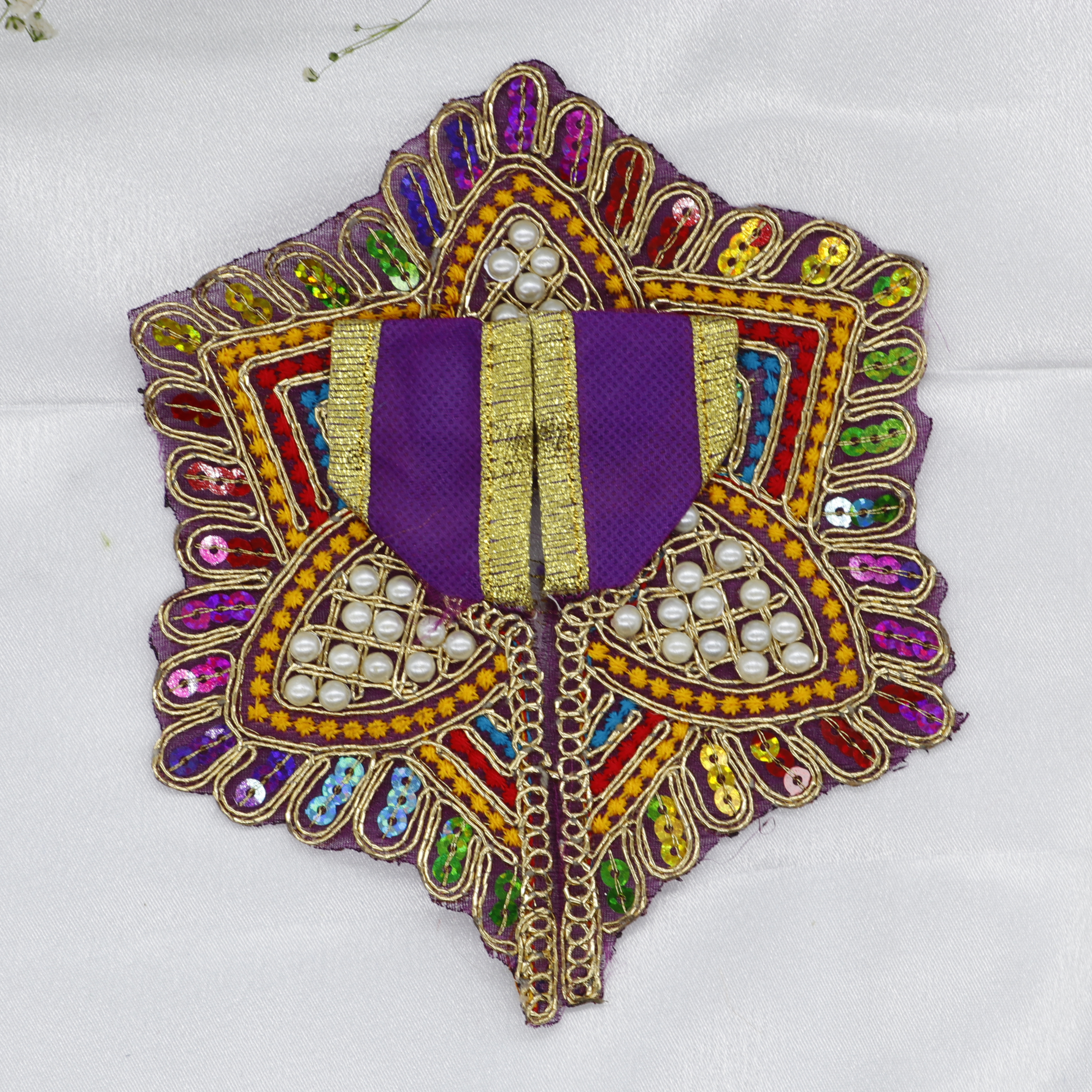 Moti Mandal Design Net Fabric Laddu Gopal Dress