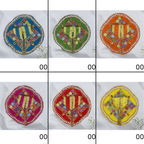 રંગીલી બુટી ડિઝાઇનના લાડુ ગોપાલ ડ્રેસ - મિક્સ કલર