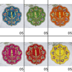 રંગીલી બુટી ડિઝાઇનના લાડુ ગોપાલ ડ્રેસ - મિક્સ કલર