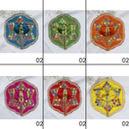 રંગીલી બુટી ડિઝાઇનના લાડુ ગોપાલ ડ્રેસ - મિક્સ કલર