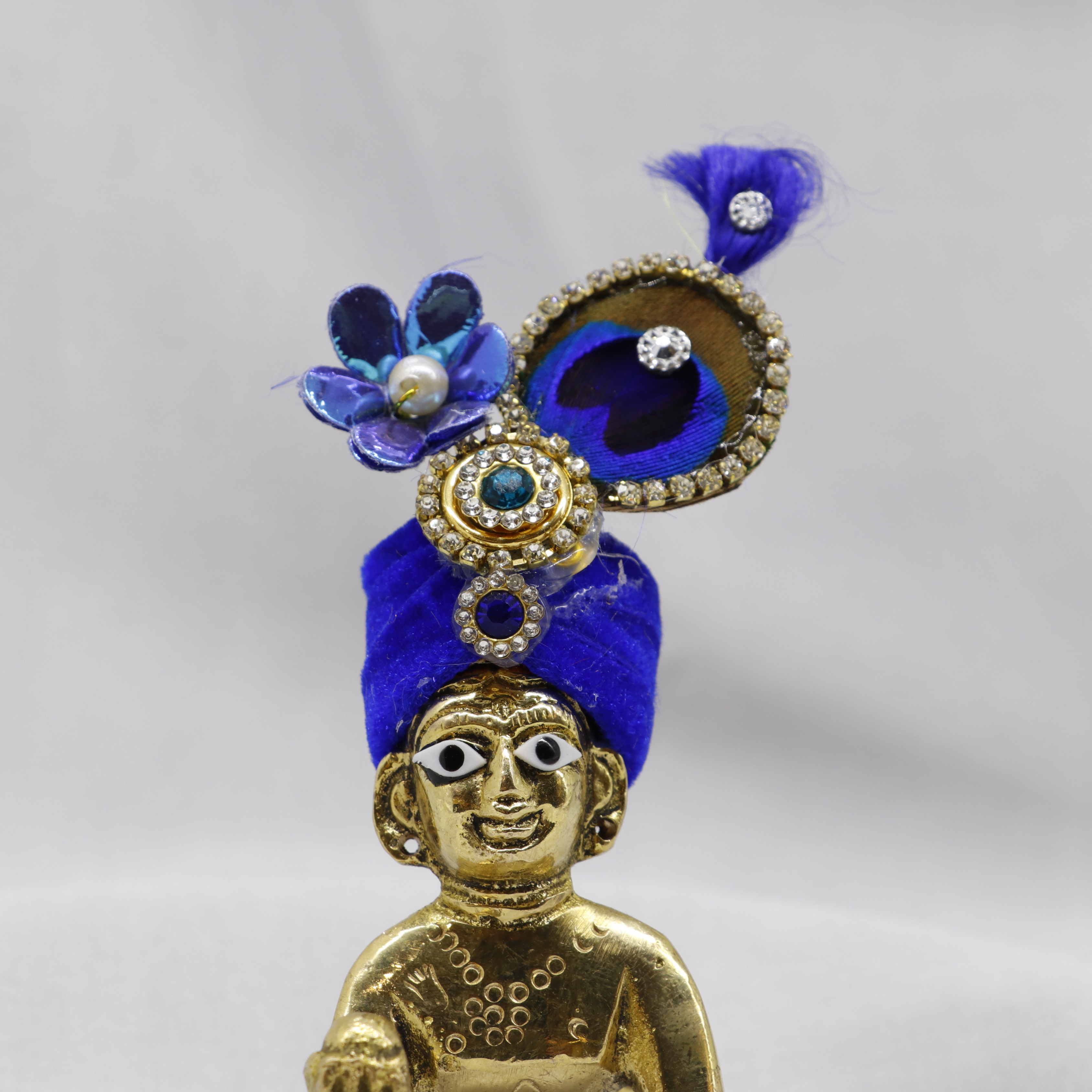 Makhmali Pushp Work Laddu Gopal Mukut