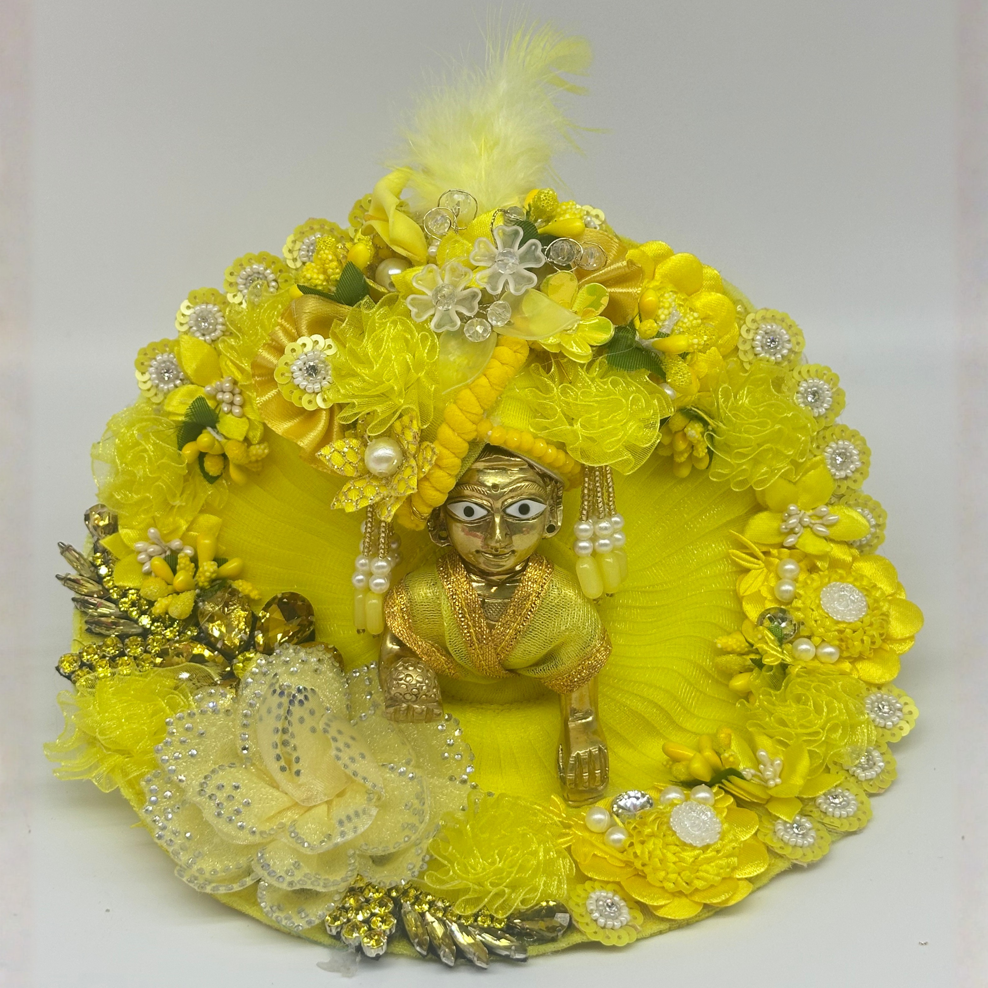 Bhakti Shringar Dress With Mukut For Laddu Gopal