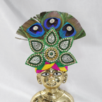 રત્ના પુષ્પ ડાયમંડ વર્ક લાડુ ગોપાલ મુકુટ