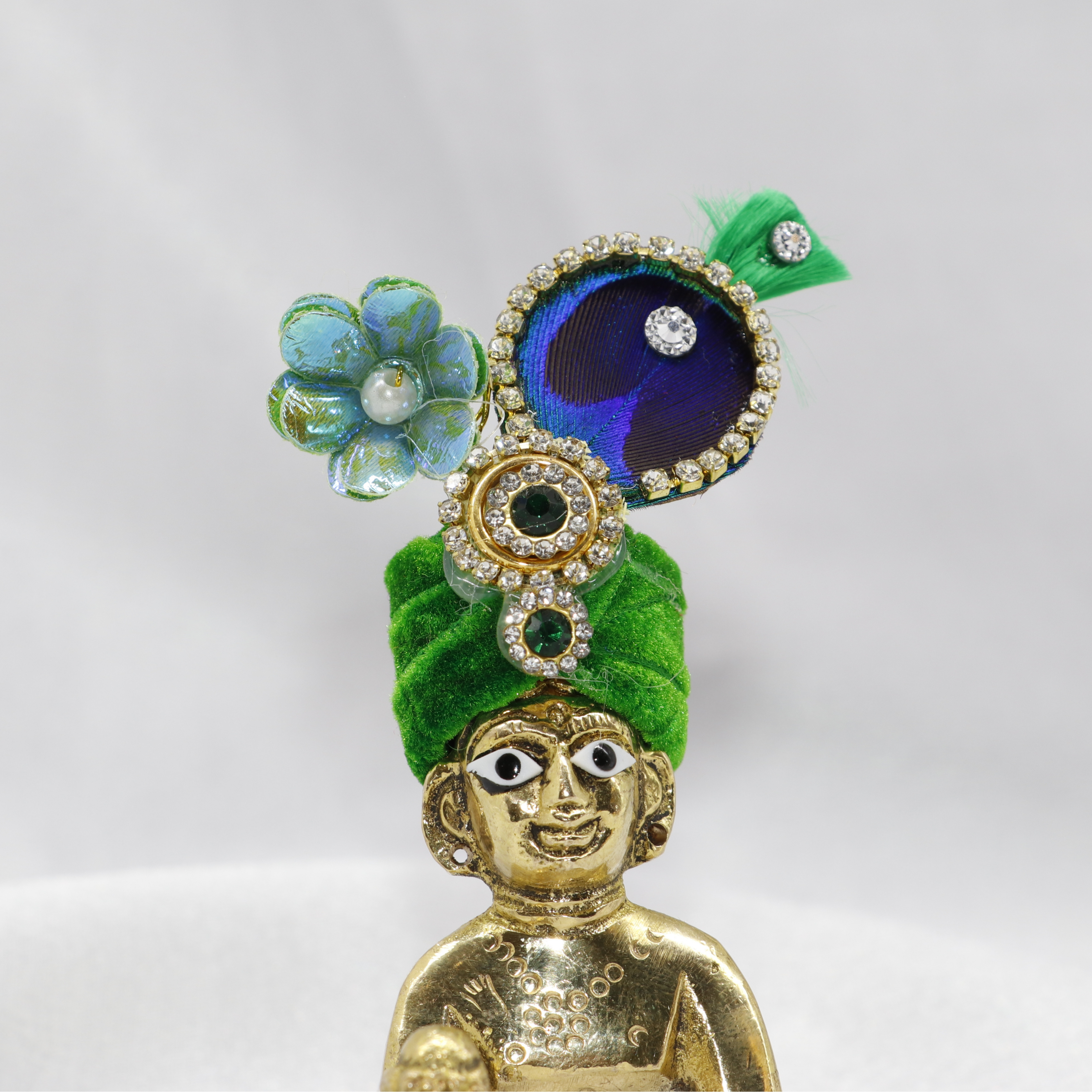 Makhmali Pushp Work Laddu Gopal Mukut