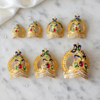 Gold plated Krishna Mukut