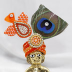 Makhmali Zari And Diamond Work Laddu Gopal Mukut
