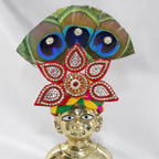 રત્ના પુષ્પ ડાયમંડ વર્ક લાડુ ગોપાલ મુકુટ