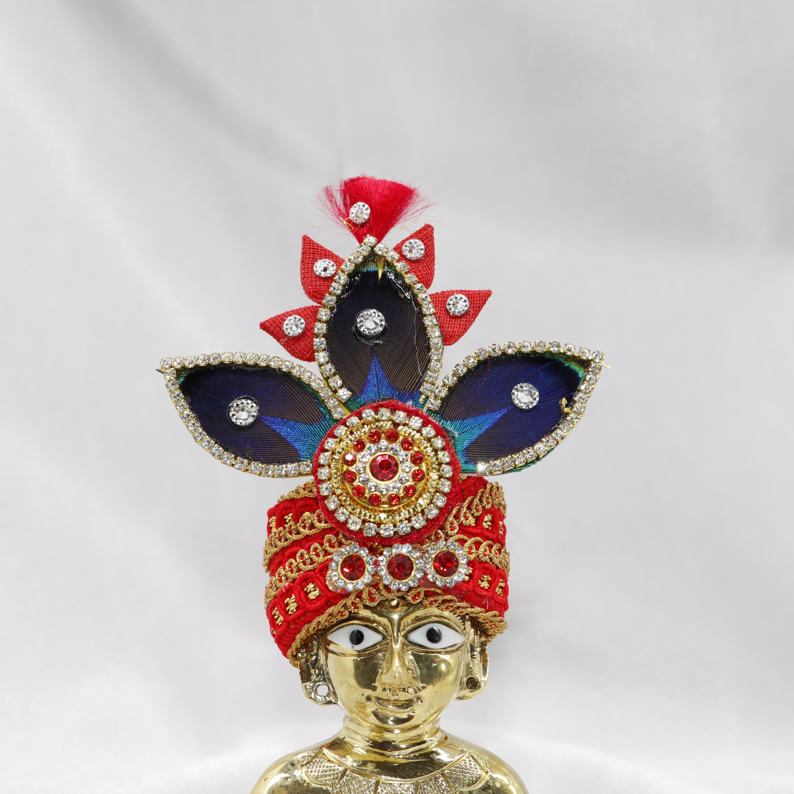 Myura Triveni Diamond Work Laddhu Gopal Mukut