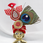 Makhmali Zari And Diamond Work Laddu Gopal Mukut
