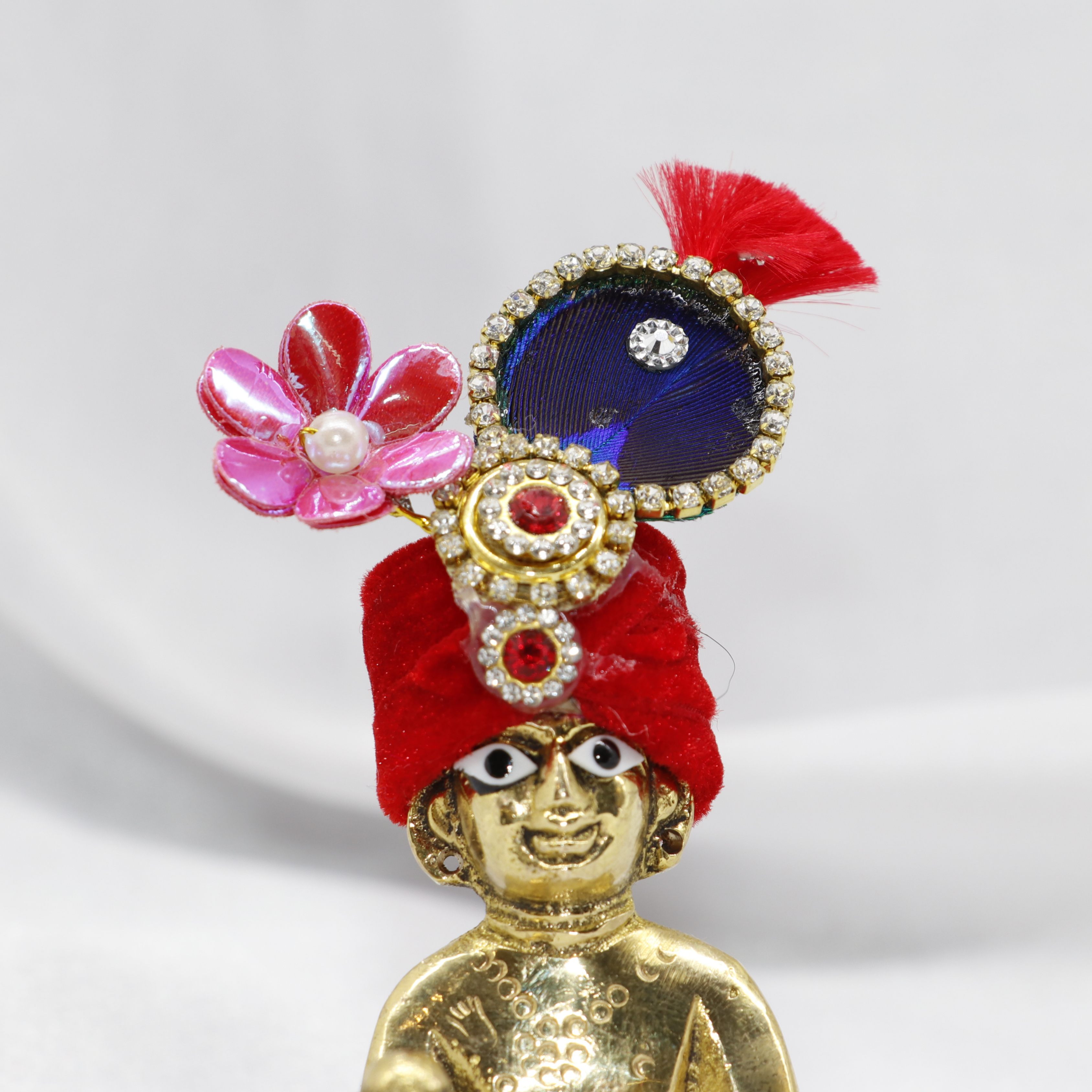 Makhmali Pushp Work Laddu Gopal Mukut