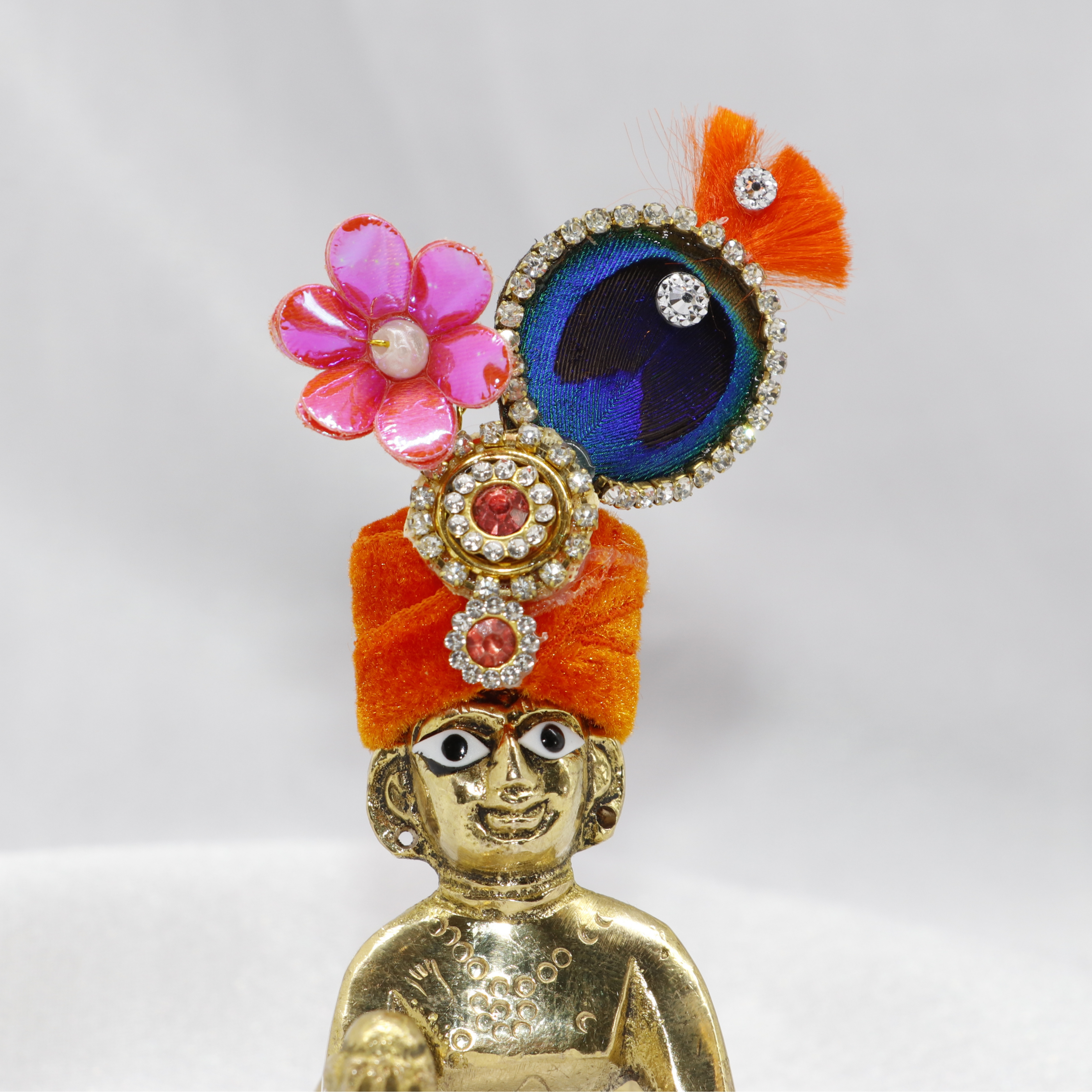 Redham Makhmali Zari Work Laddu Gopal Mukut – Velvet Crown with Elegant Zari Detailing