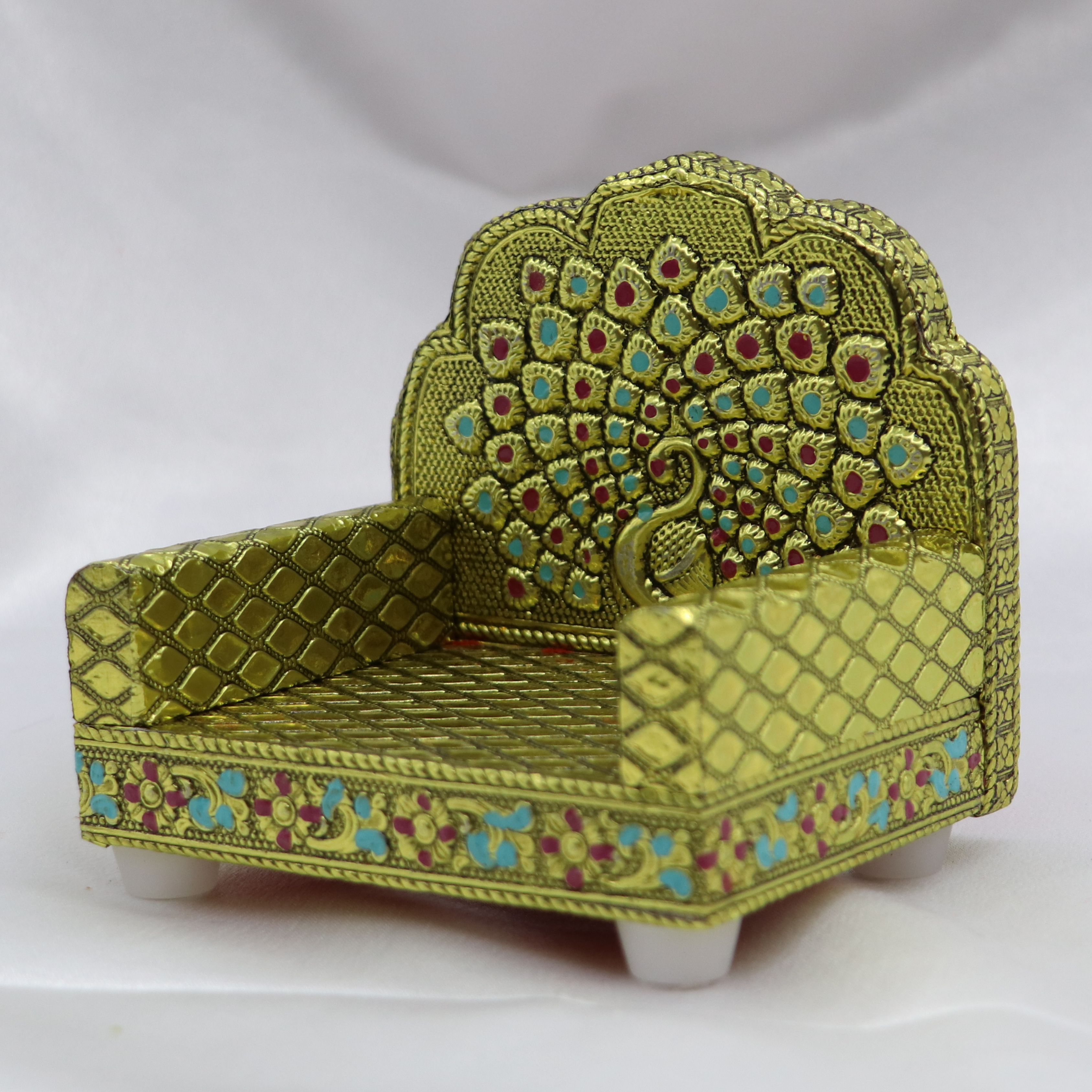 Redham Mayur Singhasan for Laddu Gopal – Elegant Peacock Design Throne