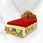 Redham Meenakari Work Bed for Laddu Gopal – Decorative Singhasan Cot