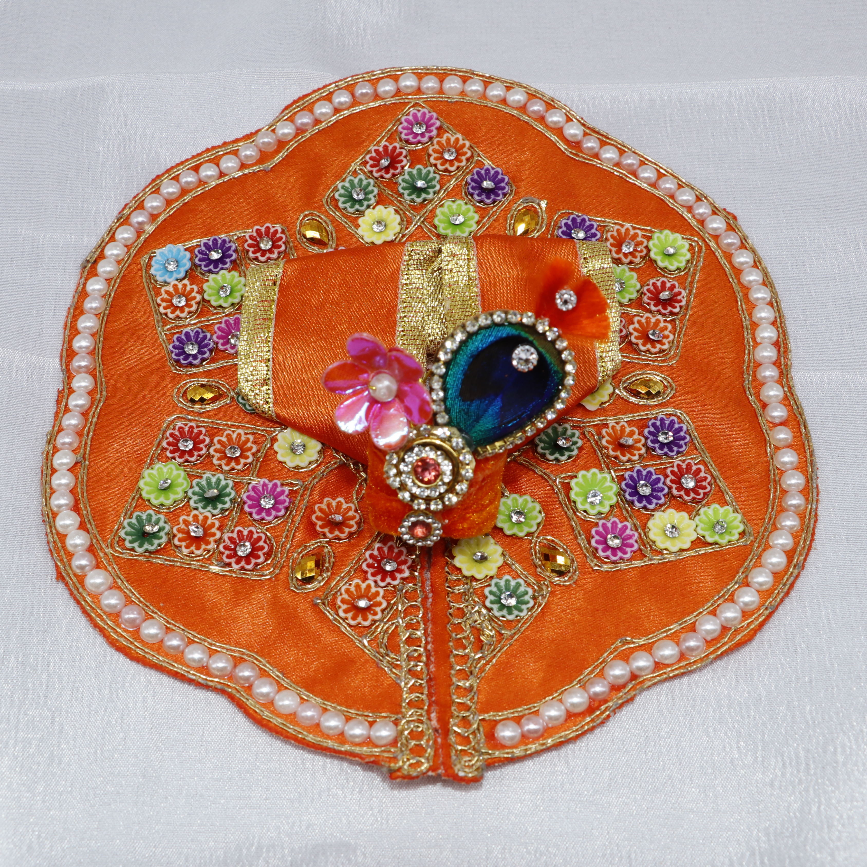 Redham Rangili Buti Laddu Gopal Dress with Mukut 