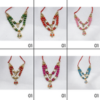 Redham Zari Moti Mala for Laddu Gopal – Mix Color Pack of 12 Pearl Garlands