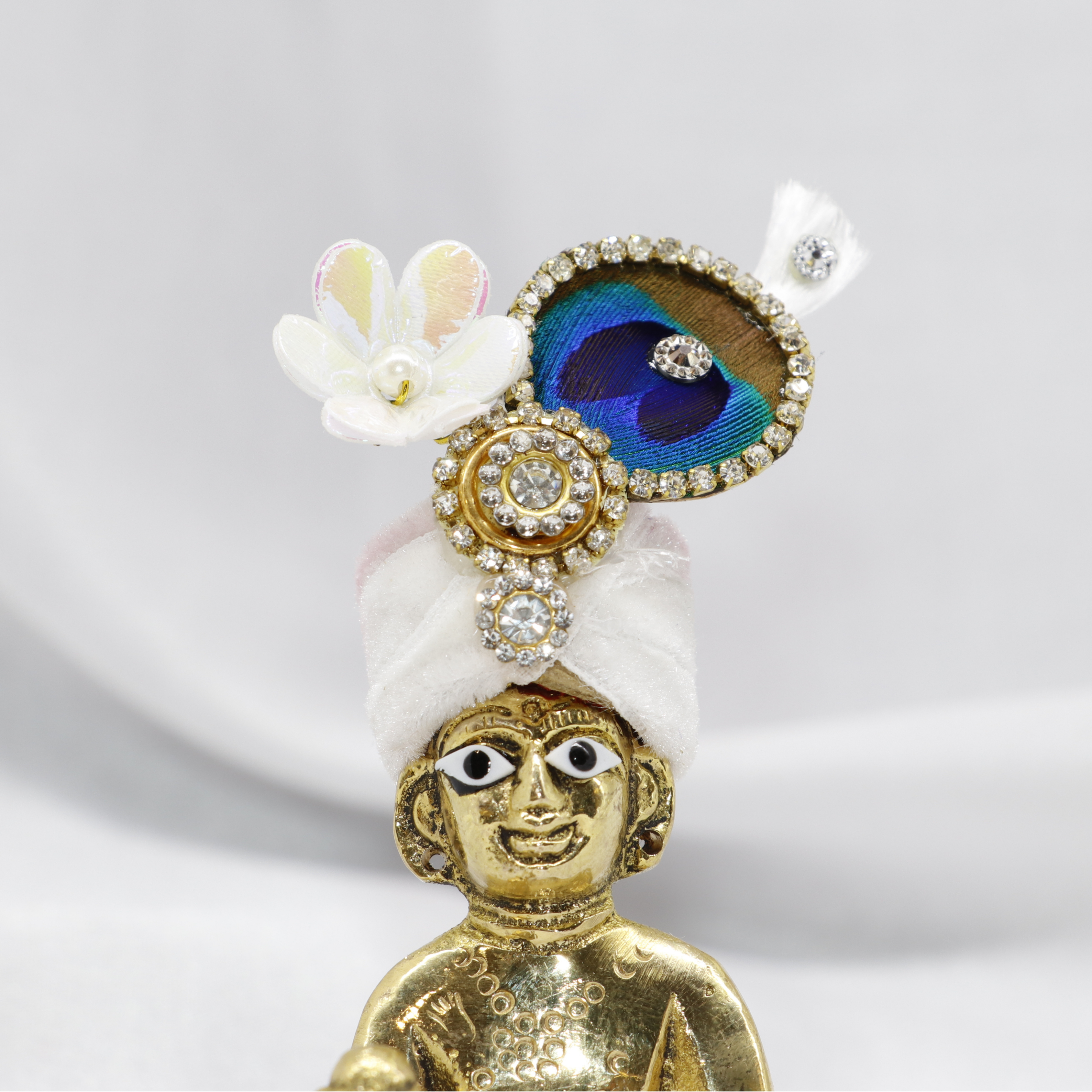 Makhmali Pushp Work Laddu Gopal Mukut