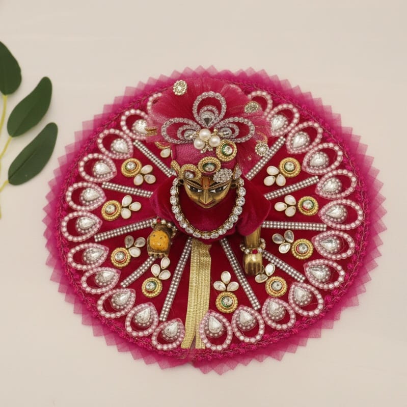 Pankh Shringar Laddu Gopal Dress With Mukut