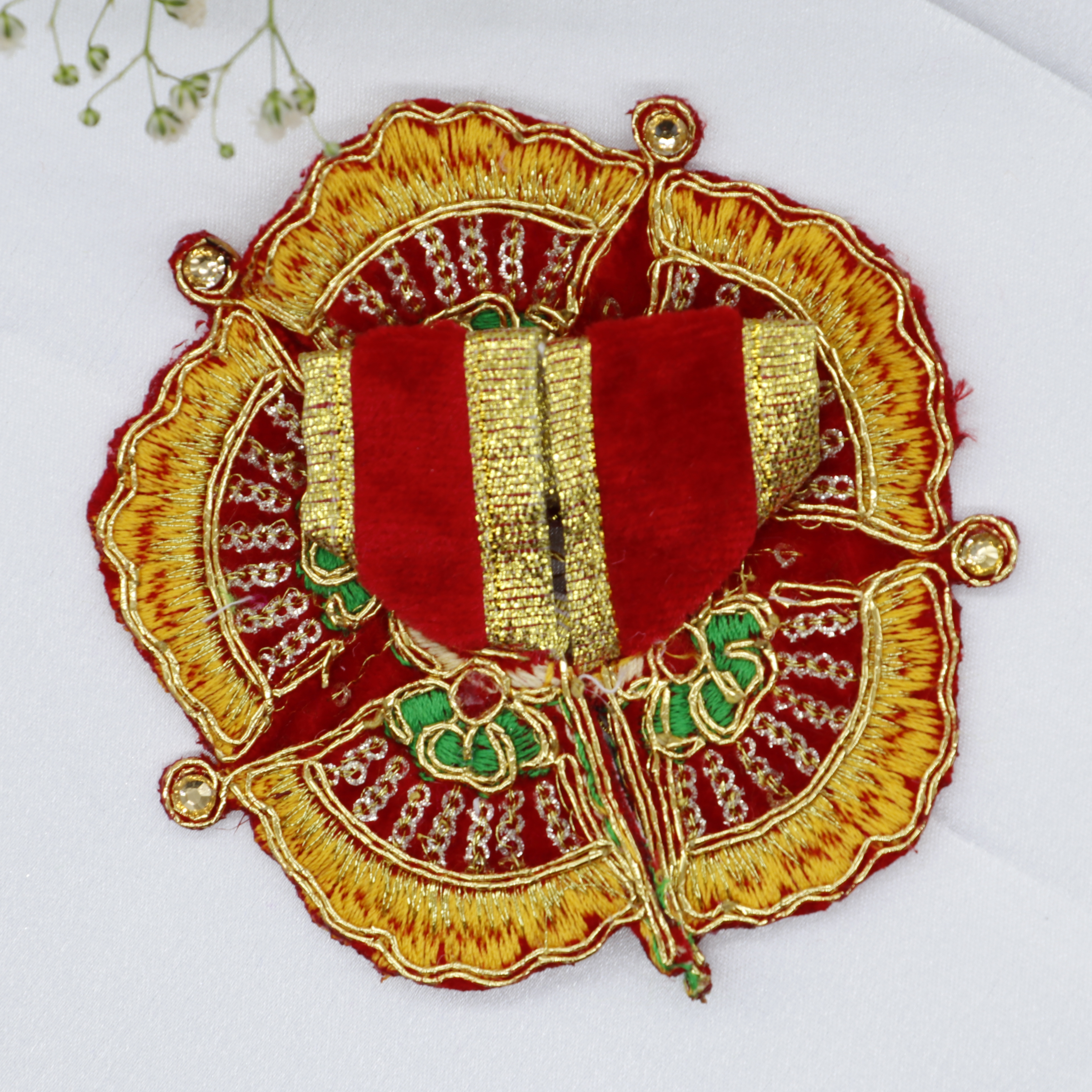 Phool Patti Zari Work Laddu Gopal Dress