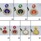 Stone Work Laddu Gopal Dress With Mukut - Mix Color / Pack of 7